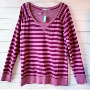 NWT Maurices | Pink Stripe Long Sleeve Top | Large